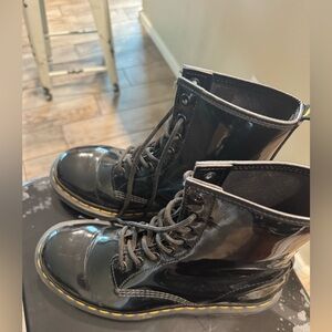 Black Patent Leather Dr. Marten Boots